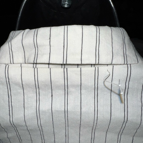 Zara Stripe Linen Blend Cropped Blazer New Without Tags - Picture 5 of 15